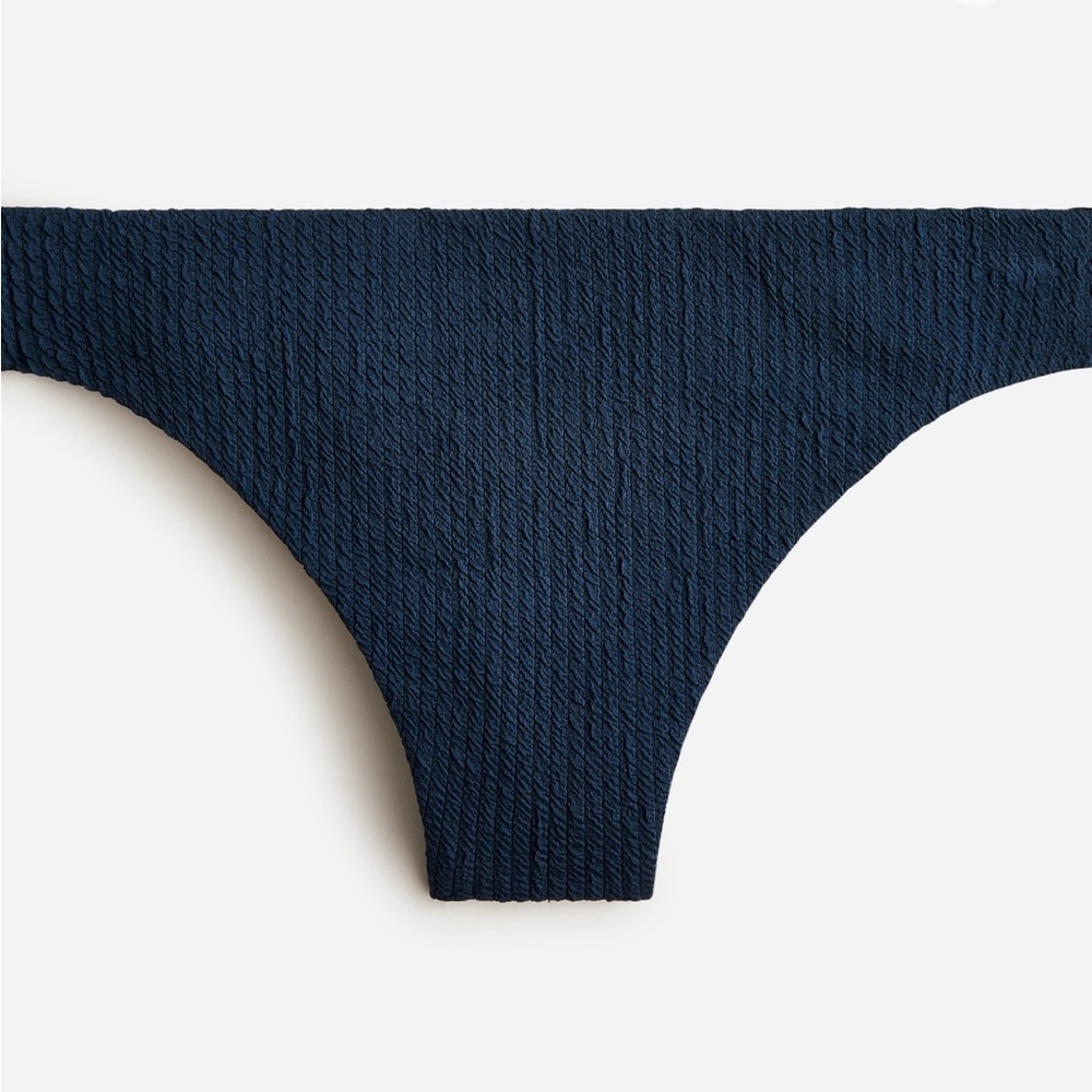 NWT J. Crew Navy Textured Bikini Bottom size XXL (Fits like XL)